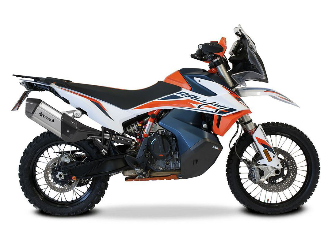 HP CORSE KTM 890 Adventure (2021+) Slip-on Exhaust "SPS Carbon Short Inox Satin" (Euro 5)