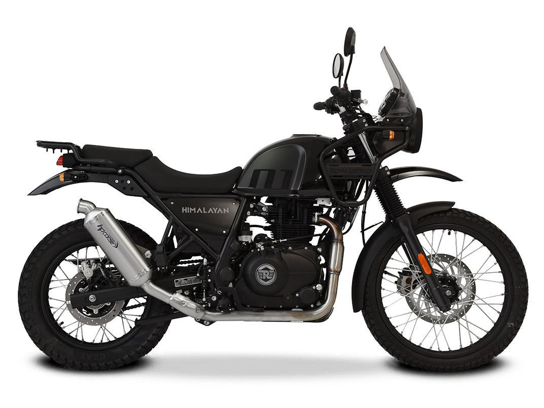 HP CORSE Royal Enfield Himalayan (2016+) Slip-on Exhaust "SP-1 Short Rally Titanium" (Racing)