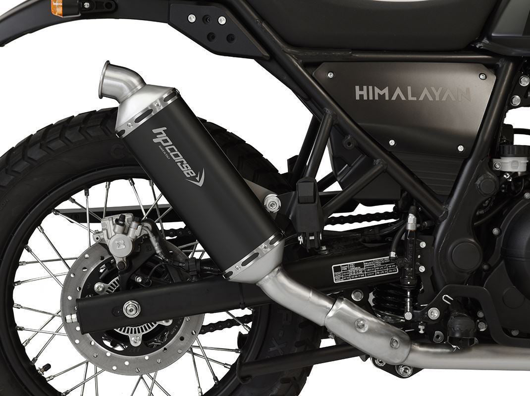 HP CORSE Royal Enfield Himalayan (2016+) Slip-on Exhaust "SP-1 Short Rally Black Titanium" (Racing)