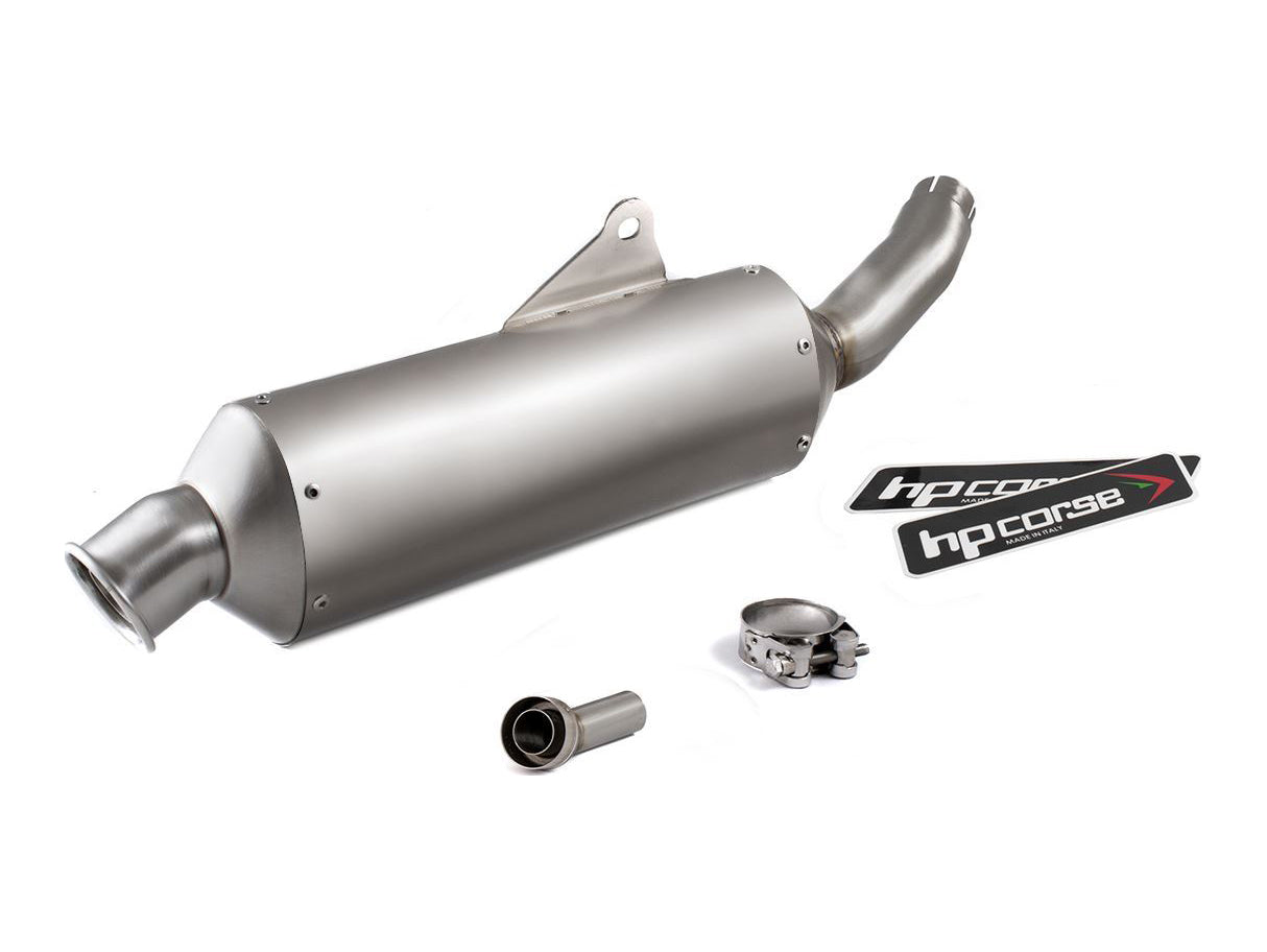 HP CORSE Royal Enfield Himalayan (2016+) Slip-on Exhaust "SP-1 Short Rally Inox Satin" (Racing)