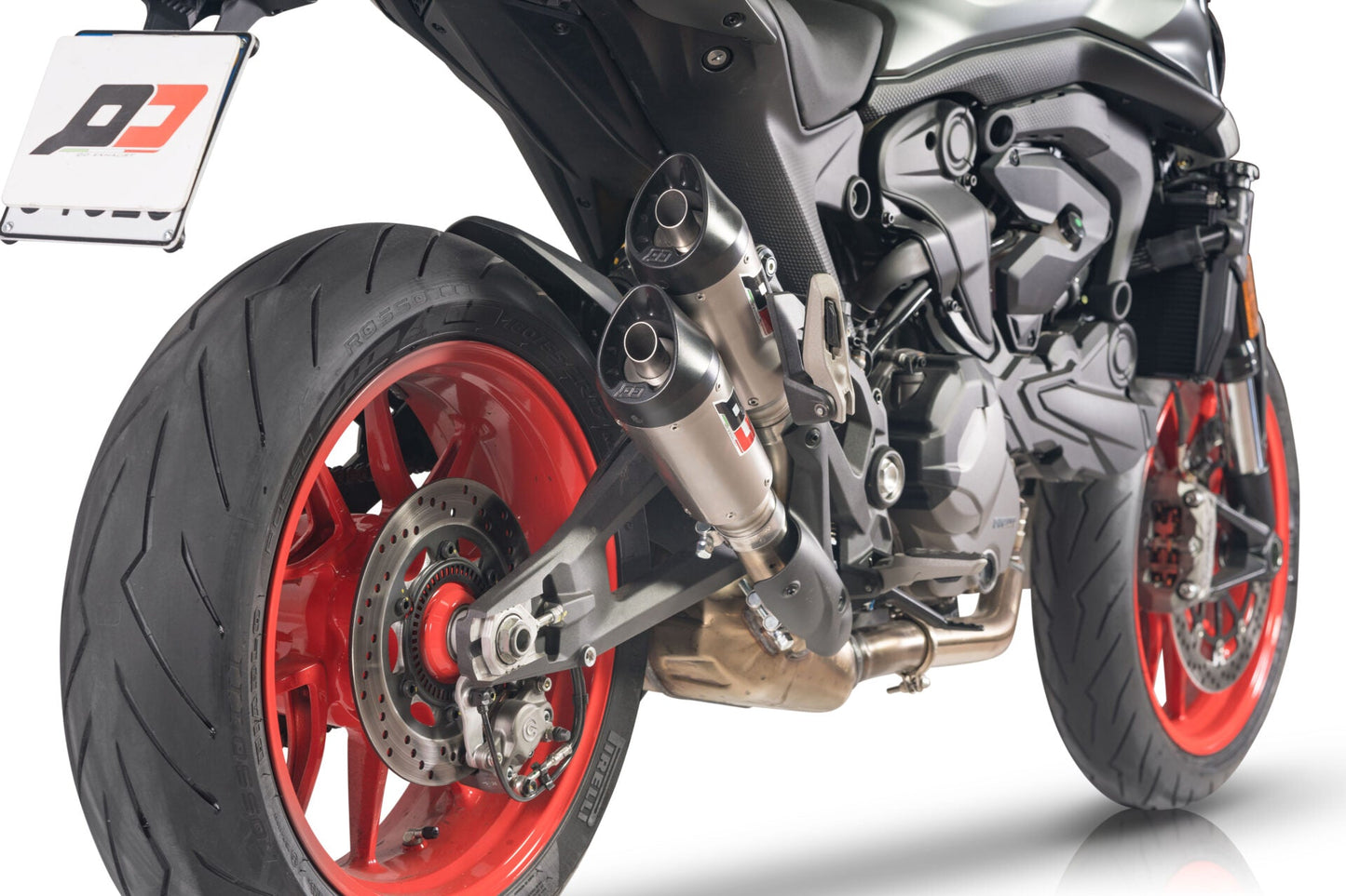 QD EXHAUST Ducati Monster 950 (2021+) Dual Slip-on Exhaust "Gunshot" (EU homologated)