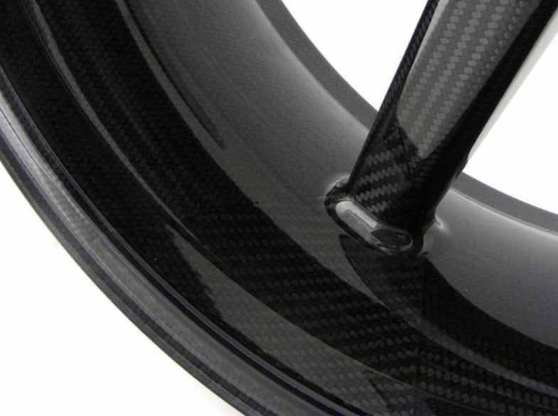 BST Ducati Streetfighter 1098/848 Carbon Wheel "Mamba TEK" (offset rear, 7 straight spokes, black hubs)