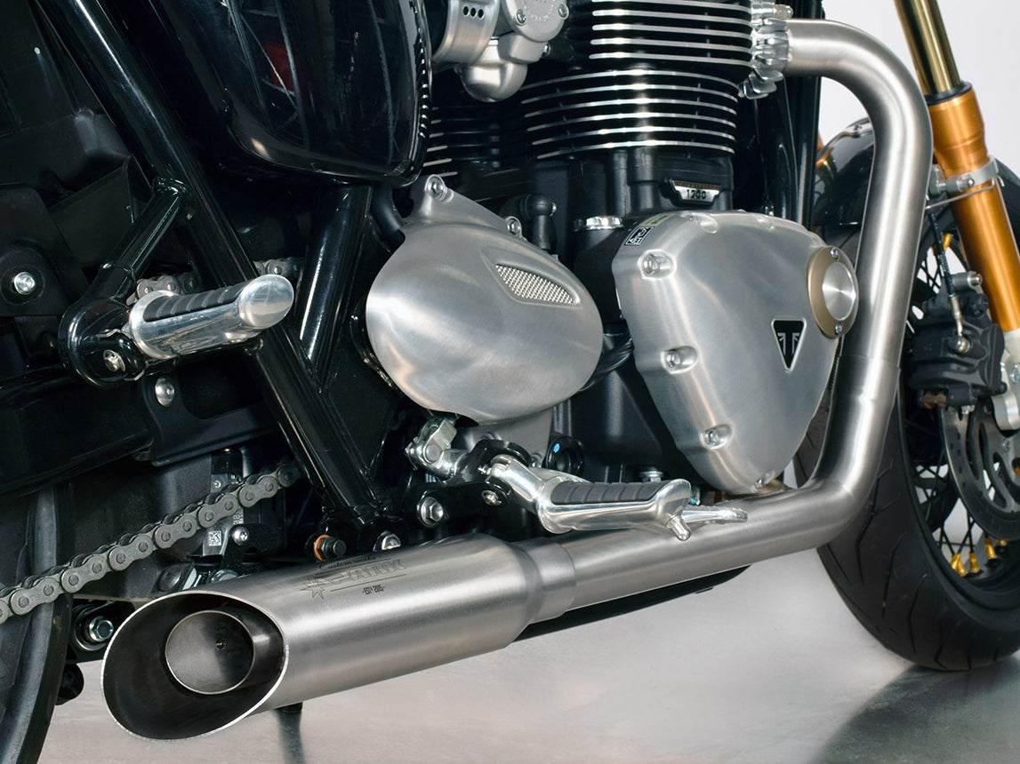 SPARK GTR8804 Triumph Bonneville T120 / Street Twin 900 (16/18) Full Exhaust System "Custom Works" (approved; polished)