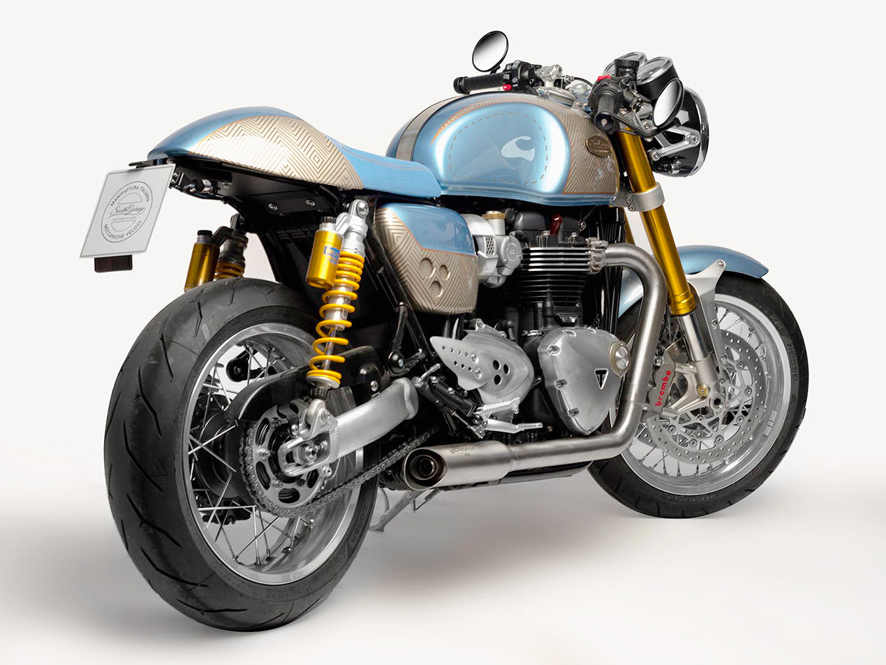 SPARK GTR8813 Triumph Thruxton 1200 / 1200R (16/20) Full Exhaust System "Hot Road" (racing; polished) – Accessories in the 2WheelsHero Motorcycle Aftermarket Accessories and Parts Online Shop