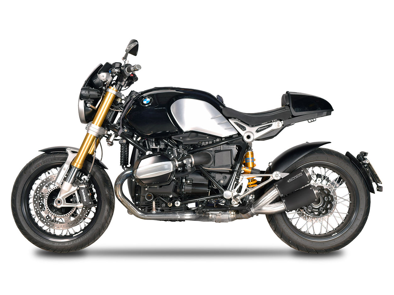 SPARK GBM0803 BMW R nineT (13/16) Double Slip-on Exhaust "MotoGP" (racing; dark) – Accessories in the 2WheelsHero Motorcycle Aftermarket Accessories and Parts Online Shop