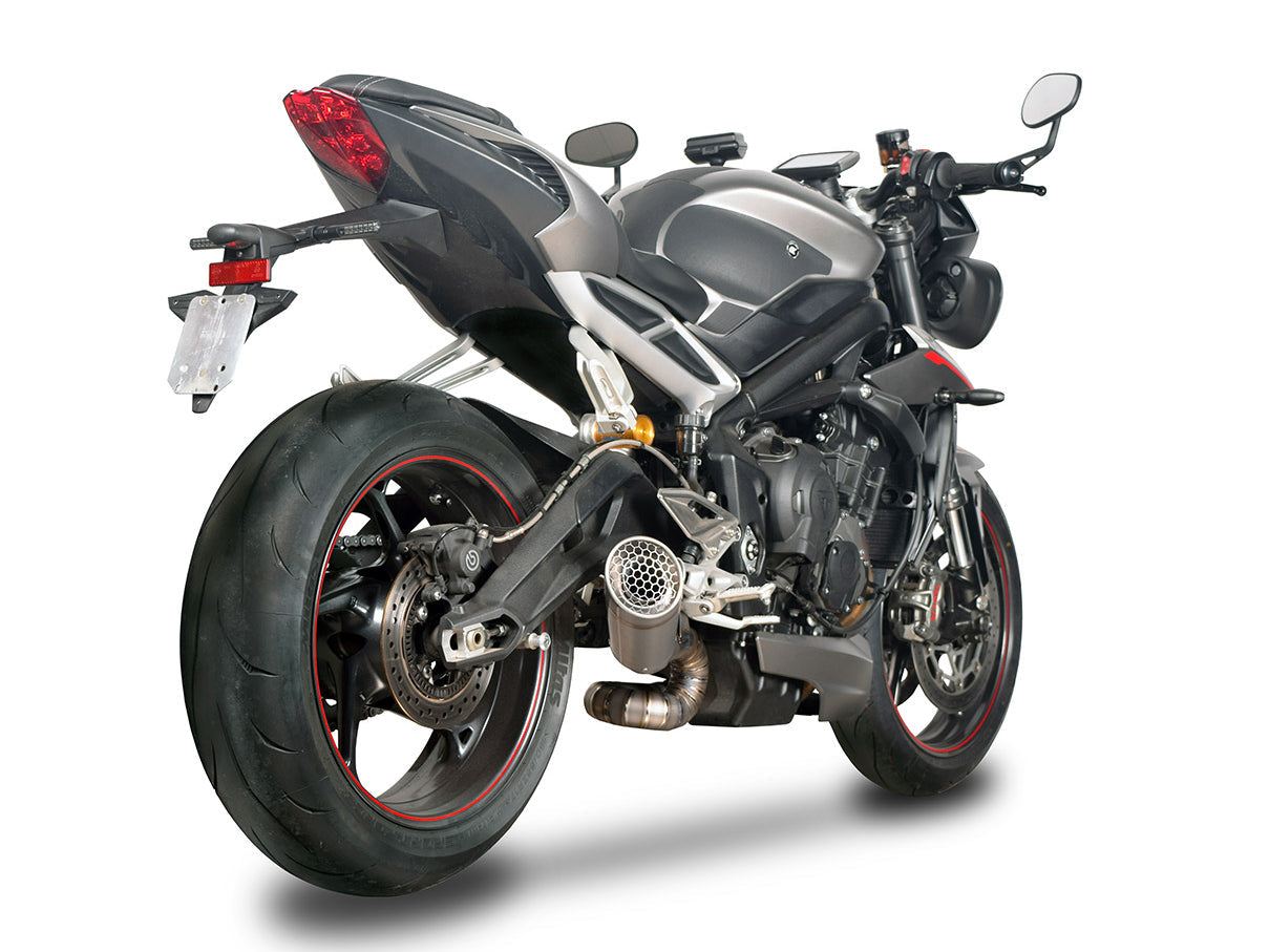 SPARK GTR0501 Triumph Street Triple (2017+) Titanium Semi-full Exhaust System "Grid-O" (racing) – Accessories in the 2WheelsHero Motorcycle Aftermarket Accessories and Parts Online Shop