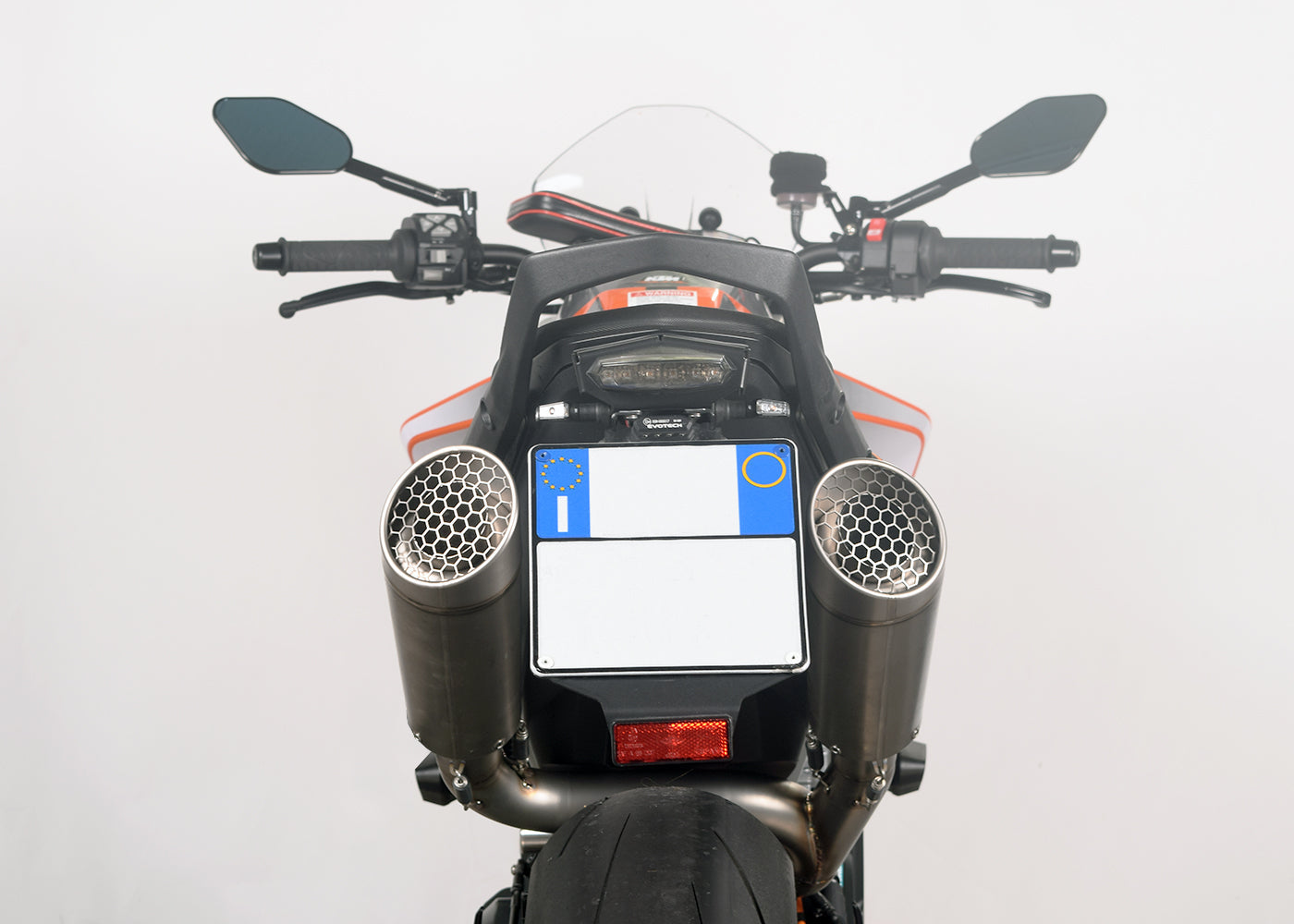 SPARK GKT0110 KTM 790 / 890 Duke (2018+) Titanium Semi-Full Double Exhaust System "GRID-O" (215 mm) – Accessories in the 2WheelsHero Motorcycle Aftermarket Accessories and Parts Online Shop