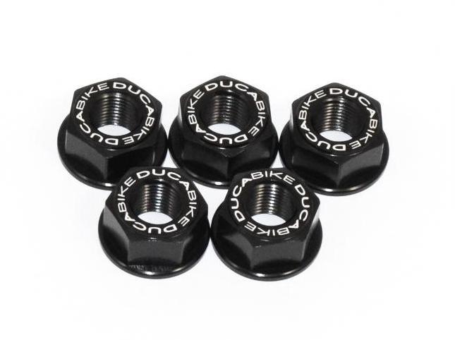 DUCABIKE Rear sprocket carrier nuts set for Ducati motorcycles (black)