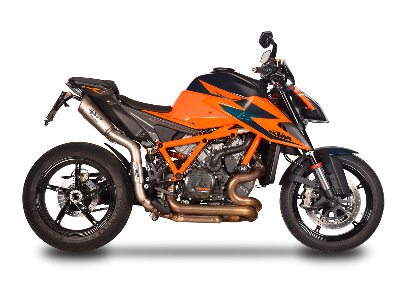 SPARK GKT0111 KTM 1290 / 1390 Super Duke R / R Evo (2020+) Titanium High-mount Double Exhaust "GRID-O" (EU homologated)