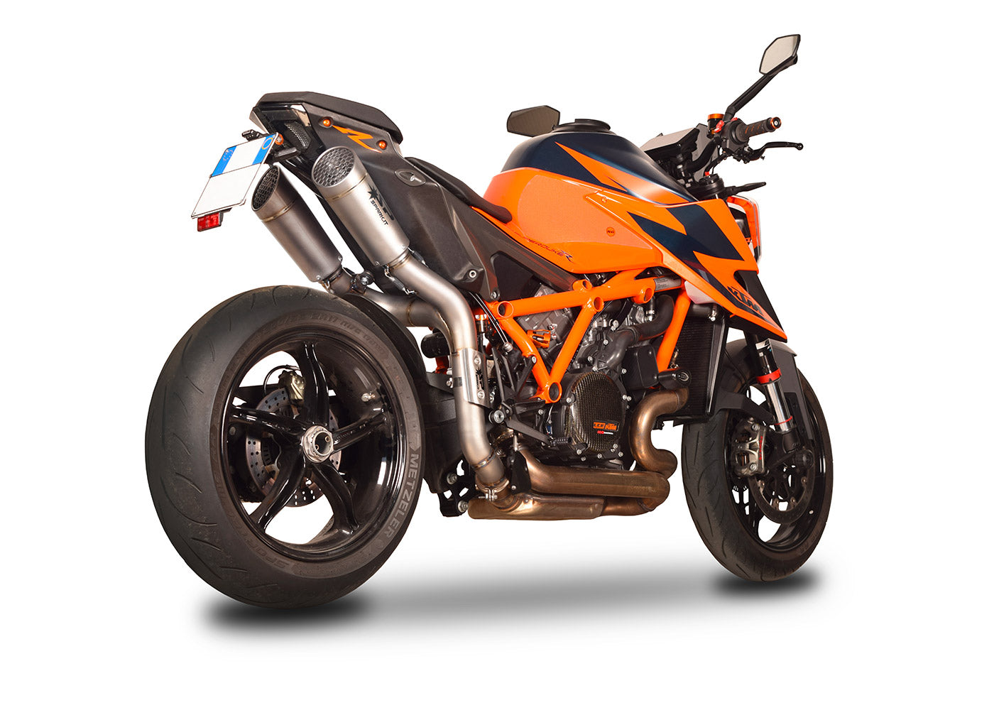 SPARK GKT0111 KTM 1290 / 1390 Super Duke R / R Evo (2020+) Titanium High-mount Double Exhaust "GRID-O" (EU homologated) – Accessories in the 2WheelsHero Motorcycle Aftermarket Accessories and Parts Online Shop