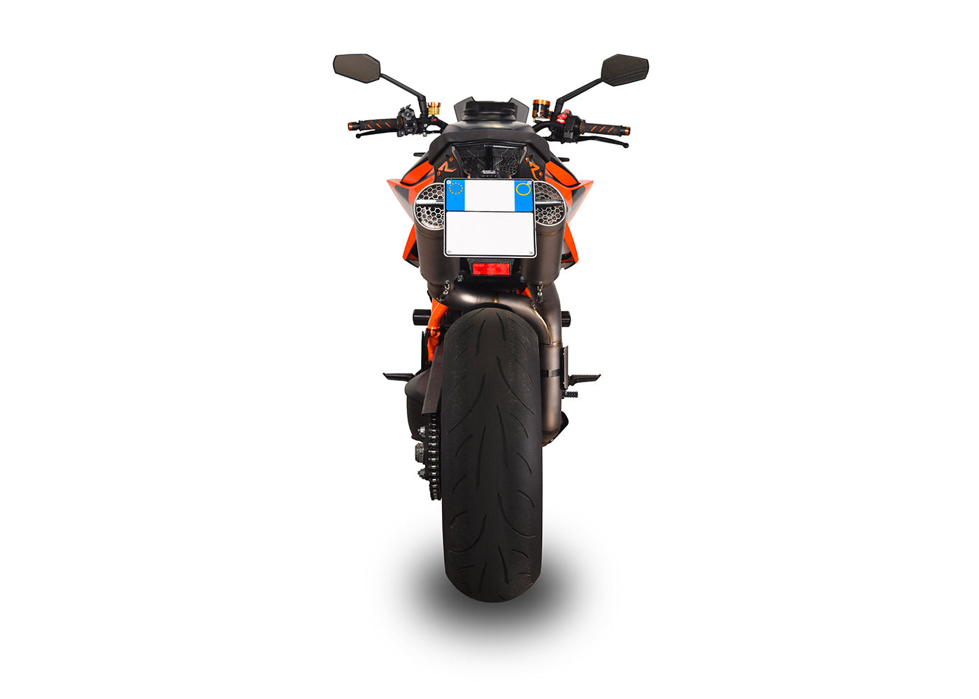 SPARK GKT0111 KTM 1290 / 1390 Super Duke R / R Evo (2020+) Titanium High-mount Double Exhaust "GRID-O" (EU homologated) – Accessories in the 2WheelsHero Motorcycle Aftermarket Accessories and Parts Online Shop