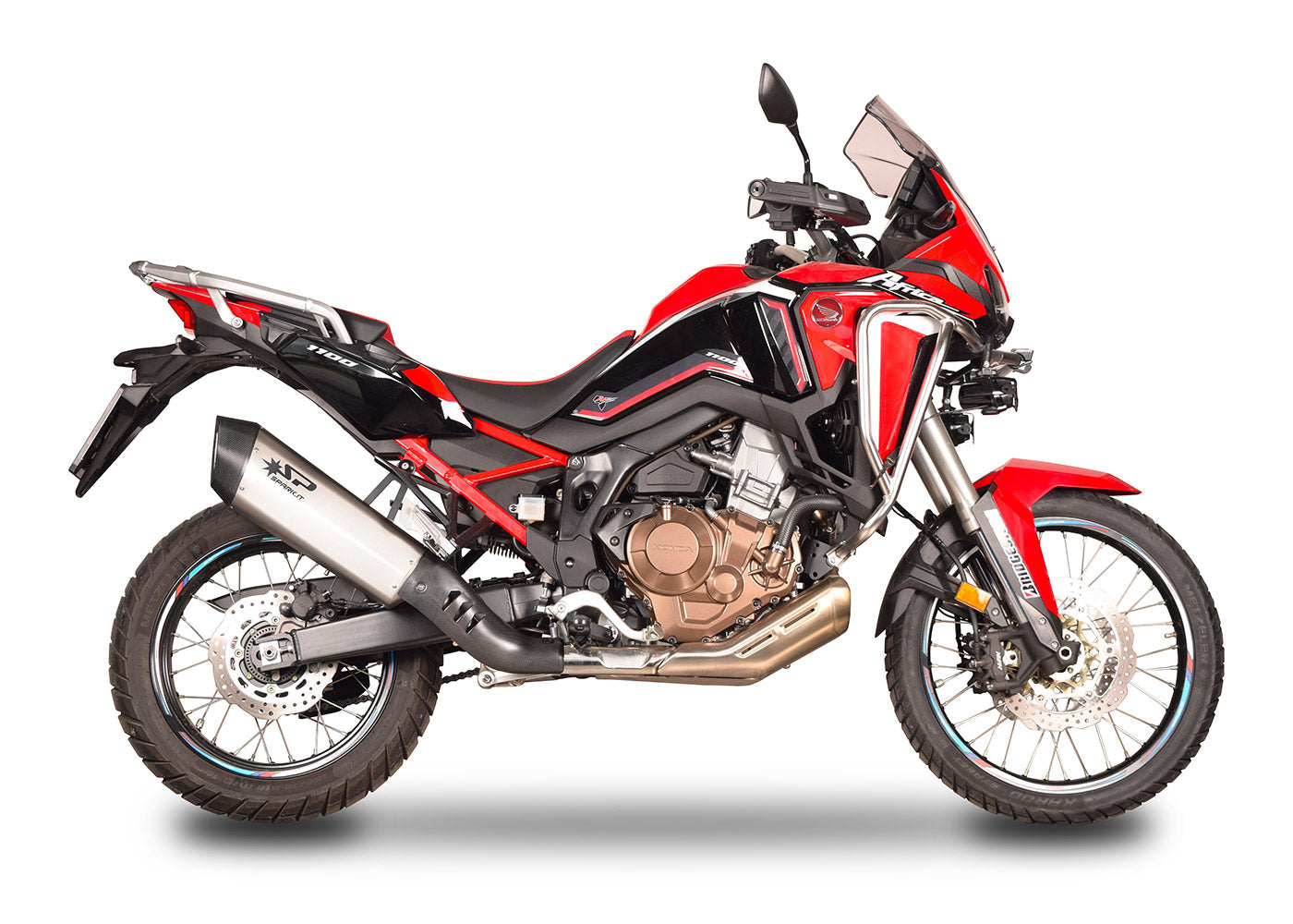 SPARK GHO1702 Honda CRF1100L Africa Twin (2020+) Slip-on Exhaust "Fighter" (approved; titanium) – Accessories in the 2WheelsHero Motorcycle Aftermarket Accessories and Parts Online Shop