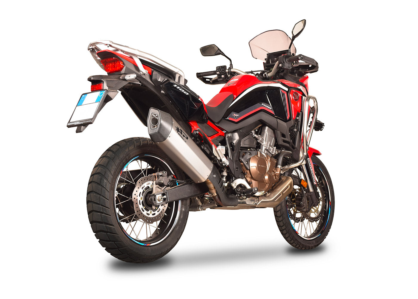 SPARK GHO1702 Honda CRF1100L Africa Twin (2020+) Slip-on Exhaust "Fighter" (approved; titanium) – Accessories in the 2WheelsHero Motorcycle Aftermarket Accessories and Parts Online Shop