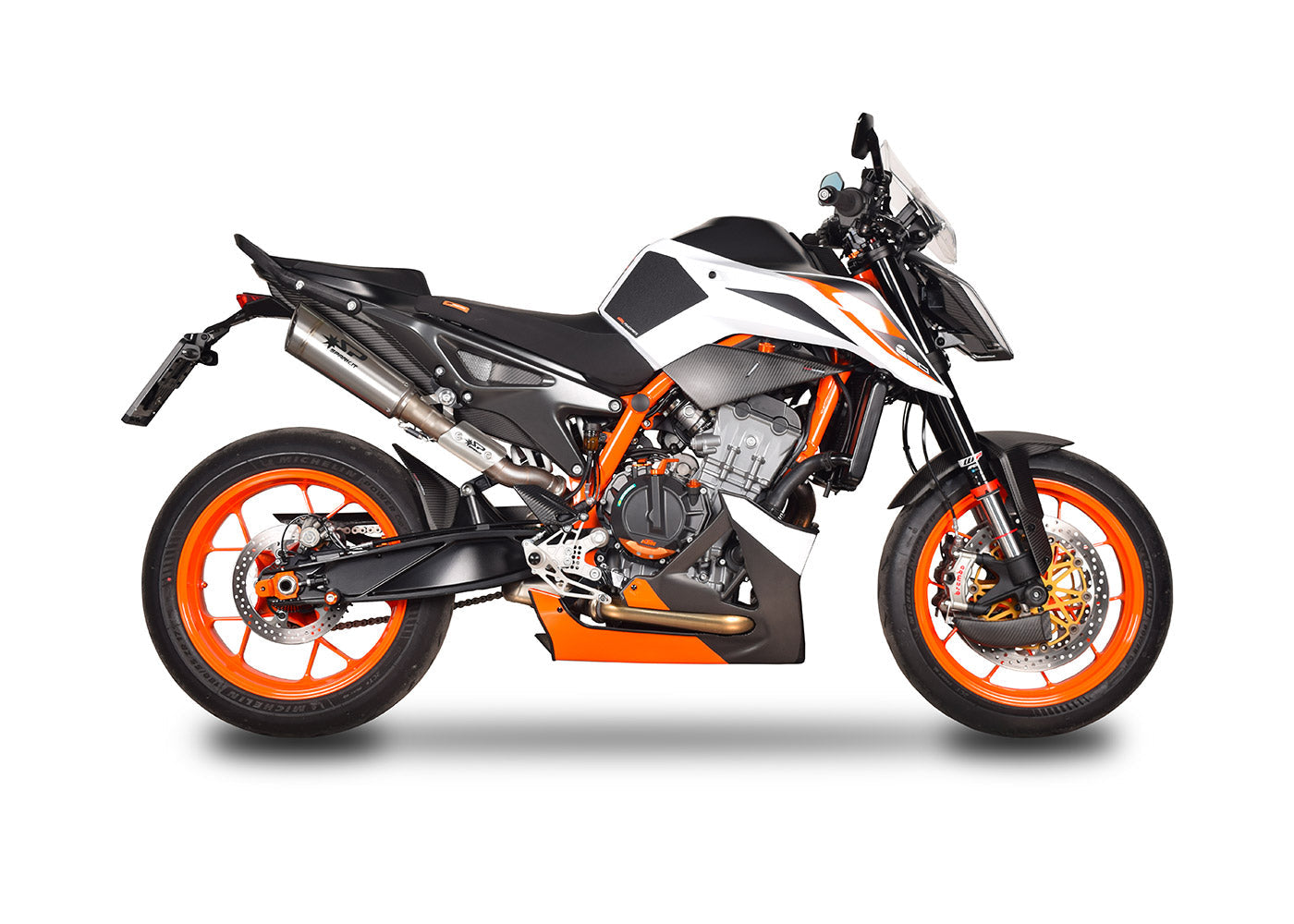 SPARK GKT0110 KTM 790 / 890 Duke (2018+) Titanium Semi-Full Double Exhaust System "GRID-O" (215 mm) – Accessories in the 2WheelsHero Motorcycle Aftermarket Accessories and Parts Online Shop