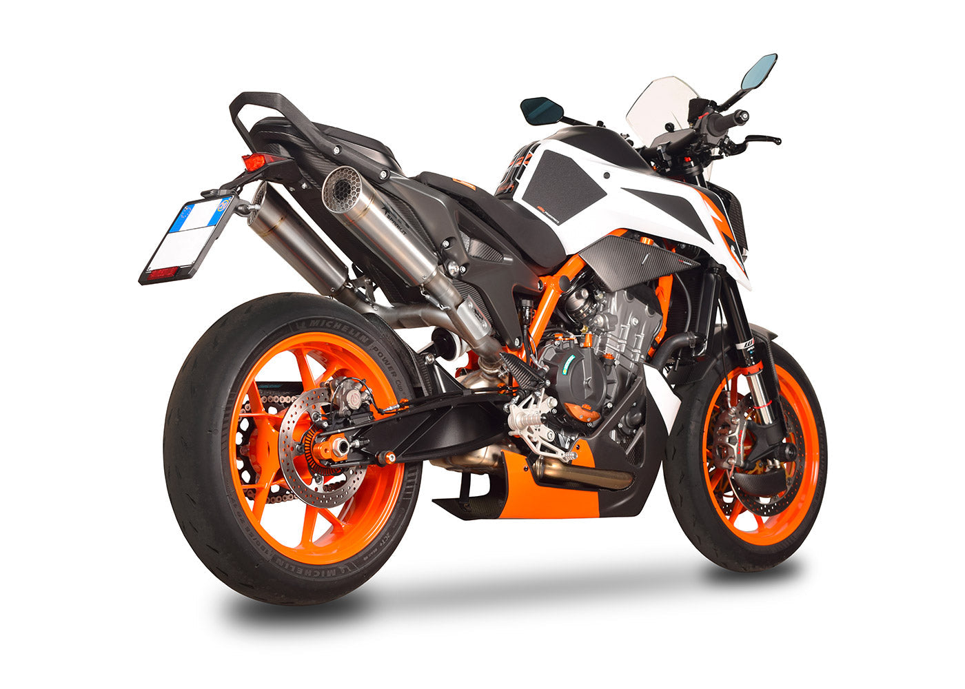 SPARK GKT0110 KTM 790 / 890 Duke (2018+) Titanium Semi-Full Double Exhaust System "GRID-O" (215 mm) – Accessories in the 2WheelsHero Motorcycle Aftermarket Accessories and Parts Online Shop