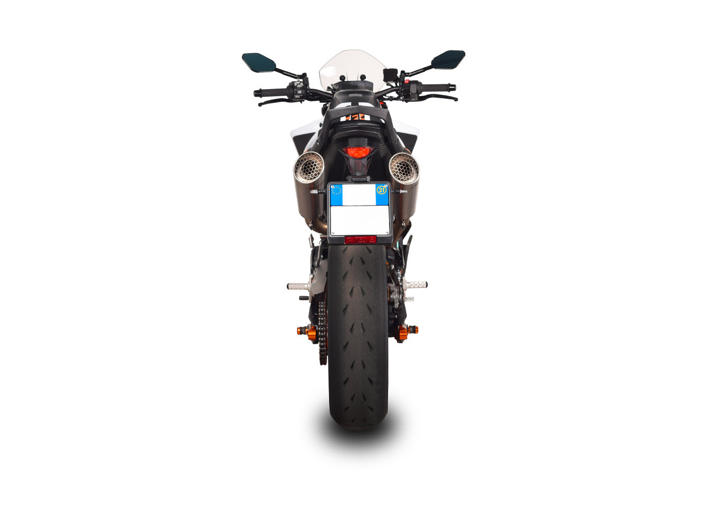 SPARK GKT0110 KTM 790 / 890 Duke (2018+) Titanium Semi-Full Double Exhaust System "GRID-O" (215 mm) – Accessories in the 2WheelsHero Motorcycle Aftermarket Accessories and Parts Online Shop