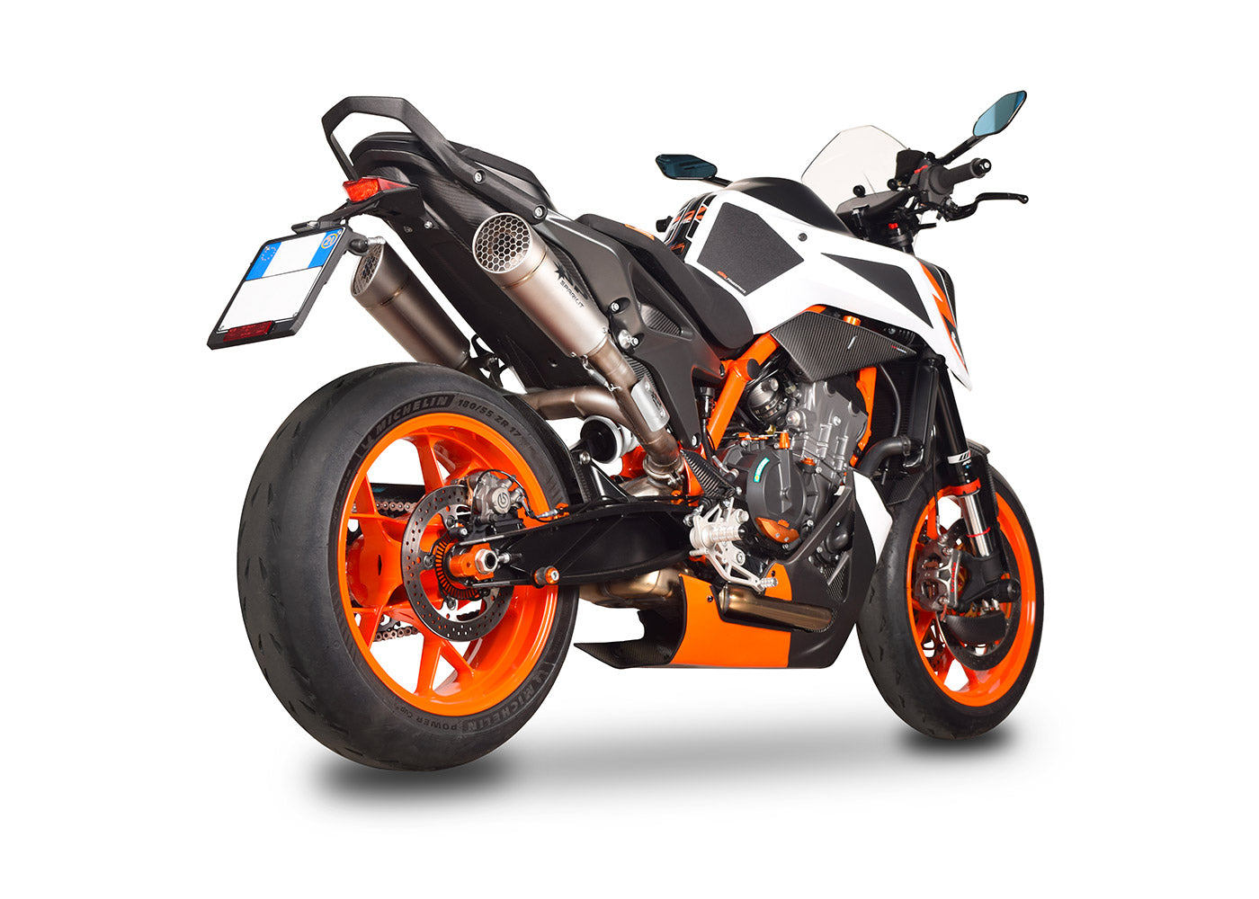 SPARK GKT0115 KTM 790 / 890 Duke (2018+) Titanium Semi-Full Double Exhaust System "GRID-O" (175 mm; approved) – Accessories in the 2WheelsHero Motorcycle Aftermarket Accessories and Parts Online Shop