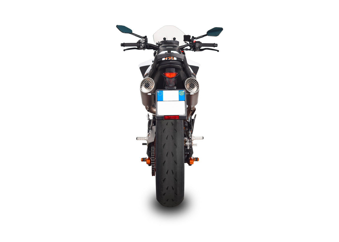 SPARK GKT0115 KTM 790 / 890 Duke (2018+) Titanium Semi-Full Double Exhaust System "GRID-O" (175 mm; approved) – Accessories in the 2WheelsHero Motorcycle Aftermarket Accessories and Parts Online Shop