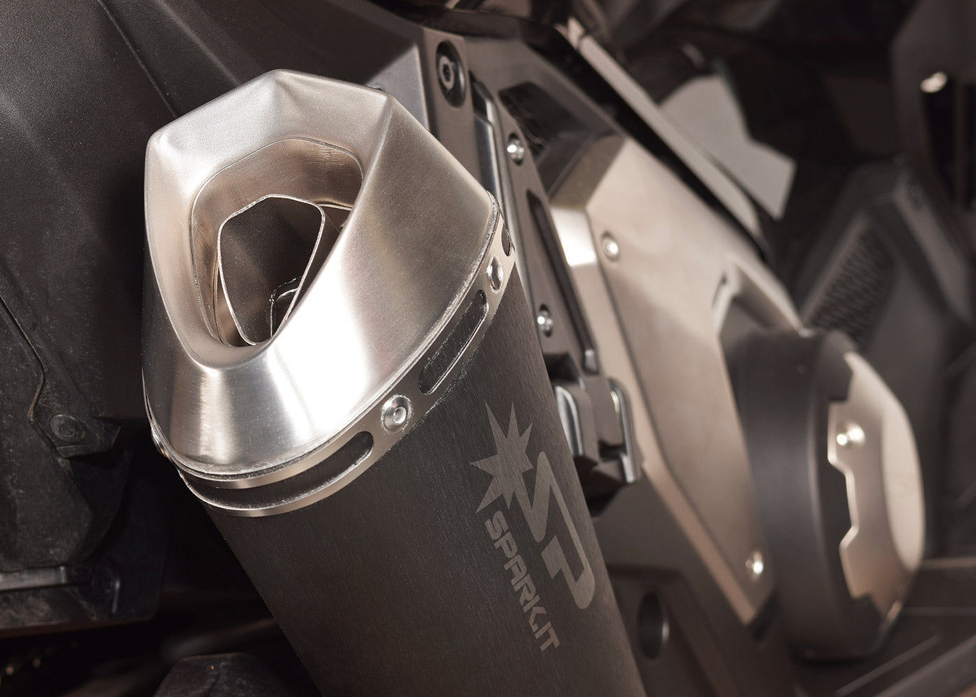 SPARK GHO1801 Honda X-ADV 750 (2017+) Slip-on Exhaust "Konix" (EU homologated) – Accessories in the 2WheelsHero Motorcycle Aftermarket Accessories and Parts Online Shop