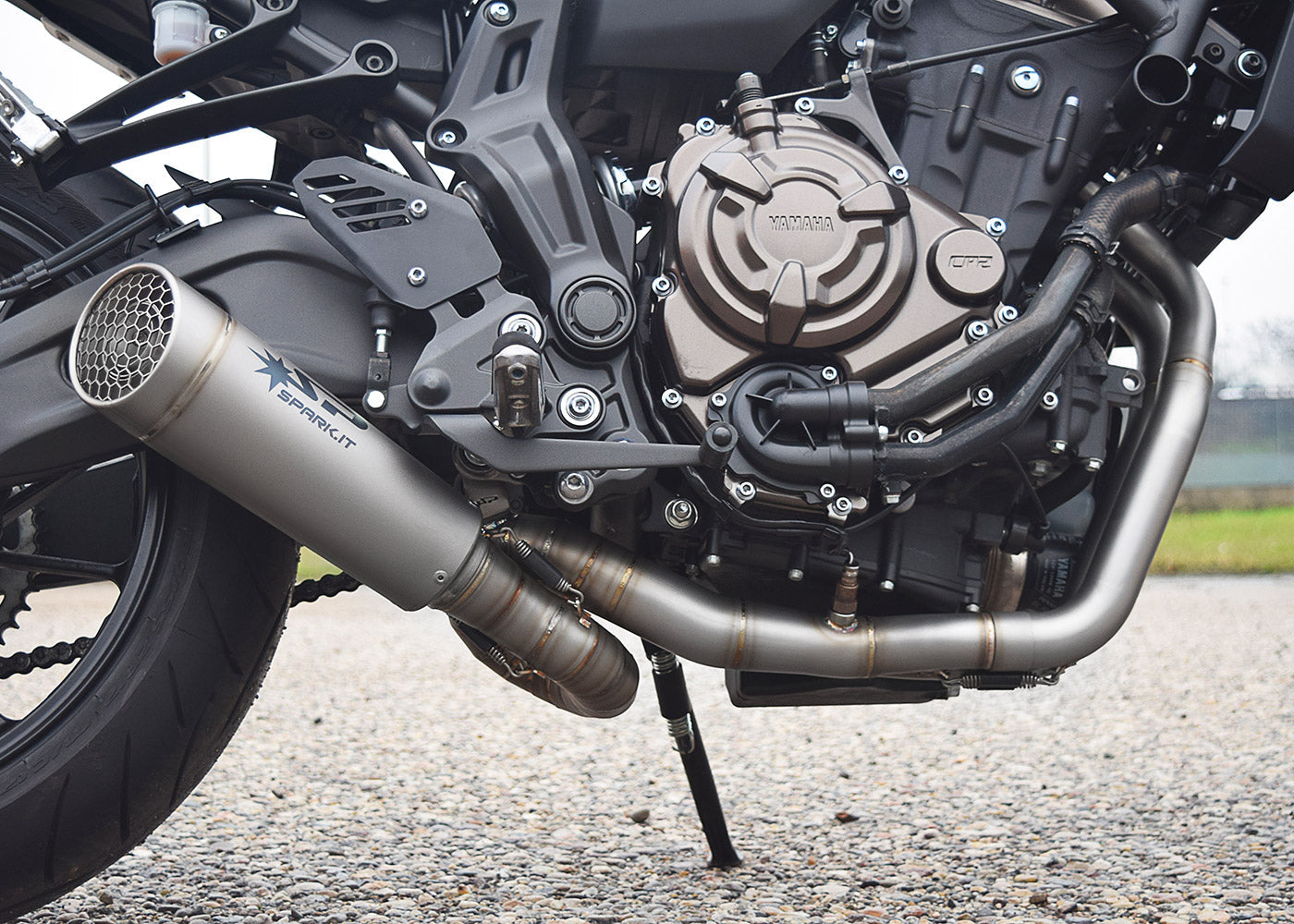 SPARK GYA8876 Yamaha MT-07/Tracer 700 Titanium Full Exhaust System "Grid-O" (racing) – Accessories in the 2WheelsHero Motorcycle Aftermarket Accessories and Parts Online Shop