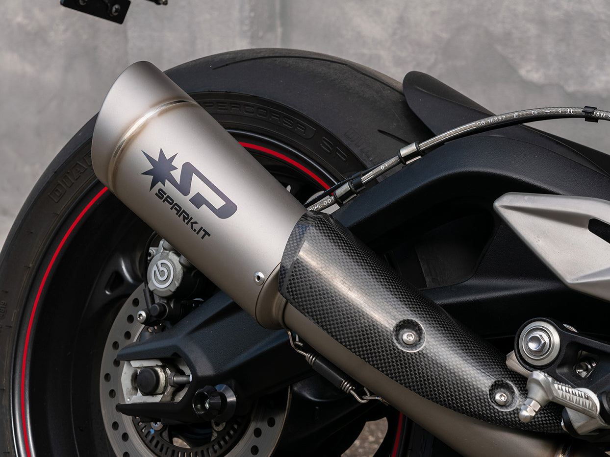 SPARK GTR0505 Triumph Street Triple 765 R / RS / S (20/22) Titanium Semi-full Exhaust System "Grid-O" (EU Homologated) – Accessories in the 2WheelsHero Motorcycle Aftermarket Accessories and Parts Online Shop