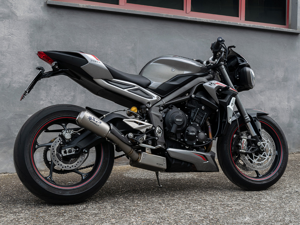 SPARK GTR0506 Triumph Street Triple 765 R / RS / S (20/22) Titanium Semi-full Exhaust System "Moto GP" (EU Homologated) – Accessories in the 2WheelsHero Motorcycle Aftermarket Accessories and Parts Online Shop