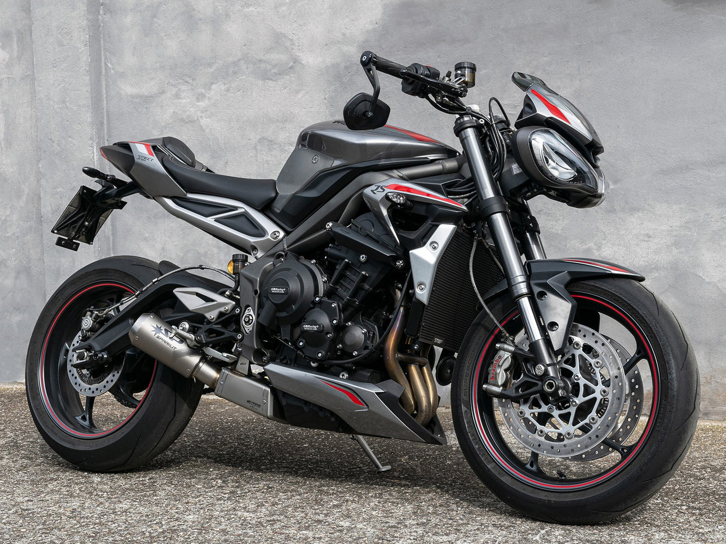 SPARK GTR0504 Triumph Street Triple 765 R / RS / S (2023+) Titanium Semi-full Exhaust System "Moto GP" (EU Homologated) – Accessories in the 2WheelsHero Motorcycle Aftermarket Accessories and Parts Online Shop