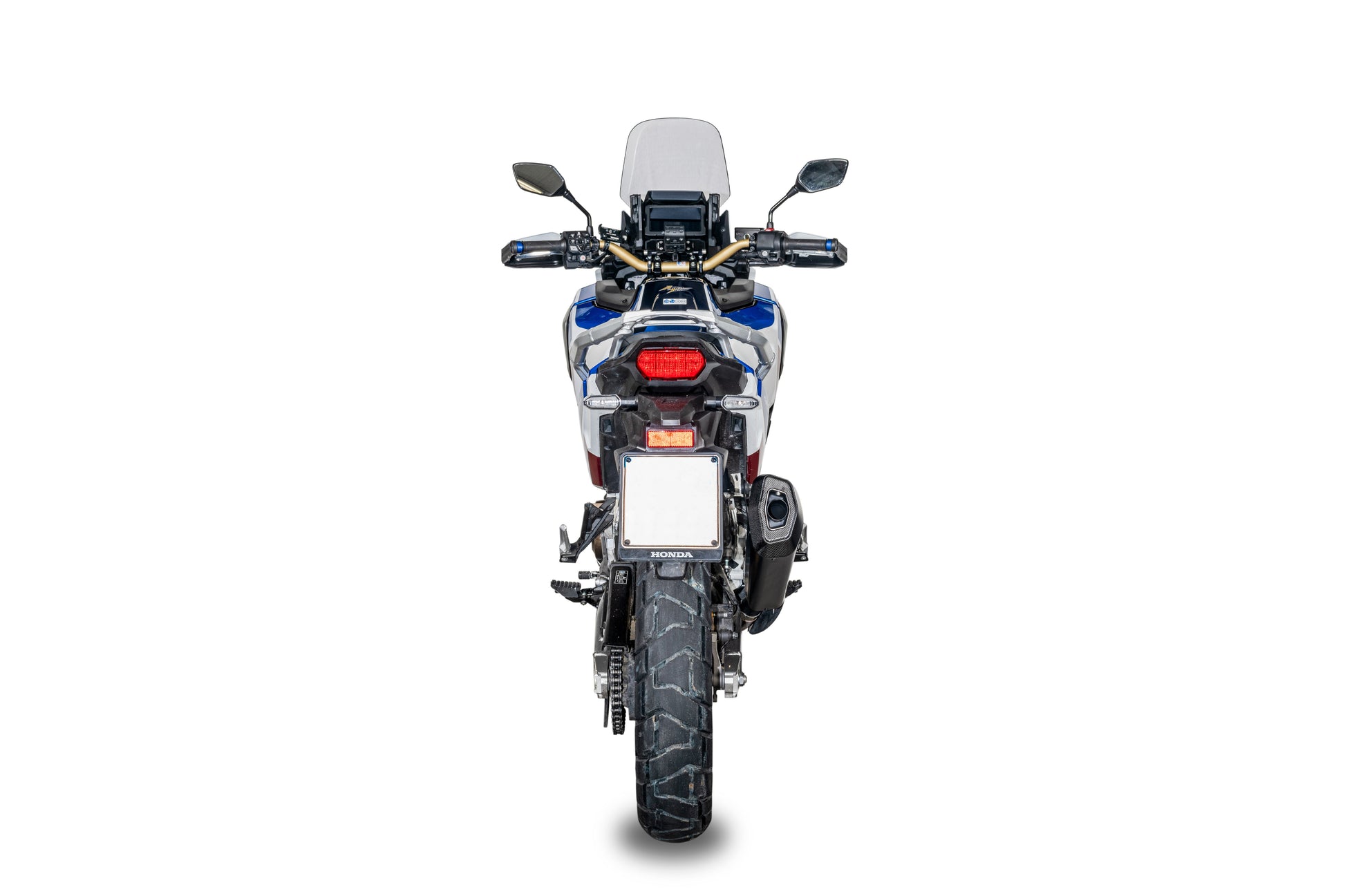 SPARK GHO1702 Honda CRF1100L Africa Twin (2020+) Slip-on Exhaust "Fighter" (approved; black titanium) – Accessories in the 2WheelsHero Motorcycle Aftermarket Accessories and Parts Online Shop