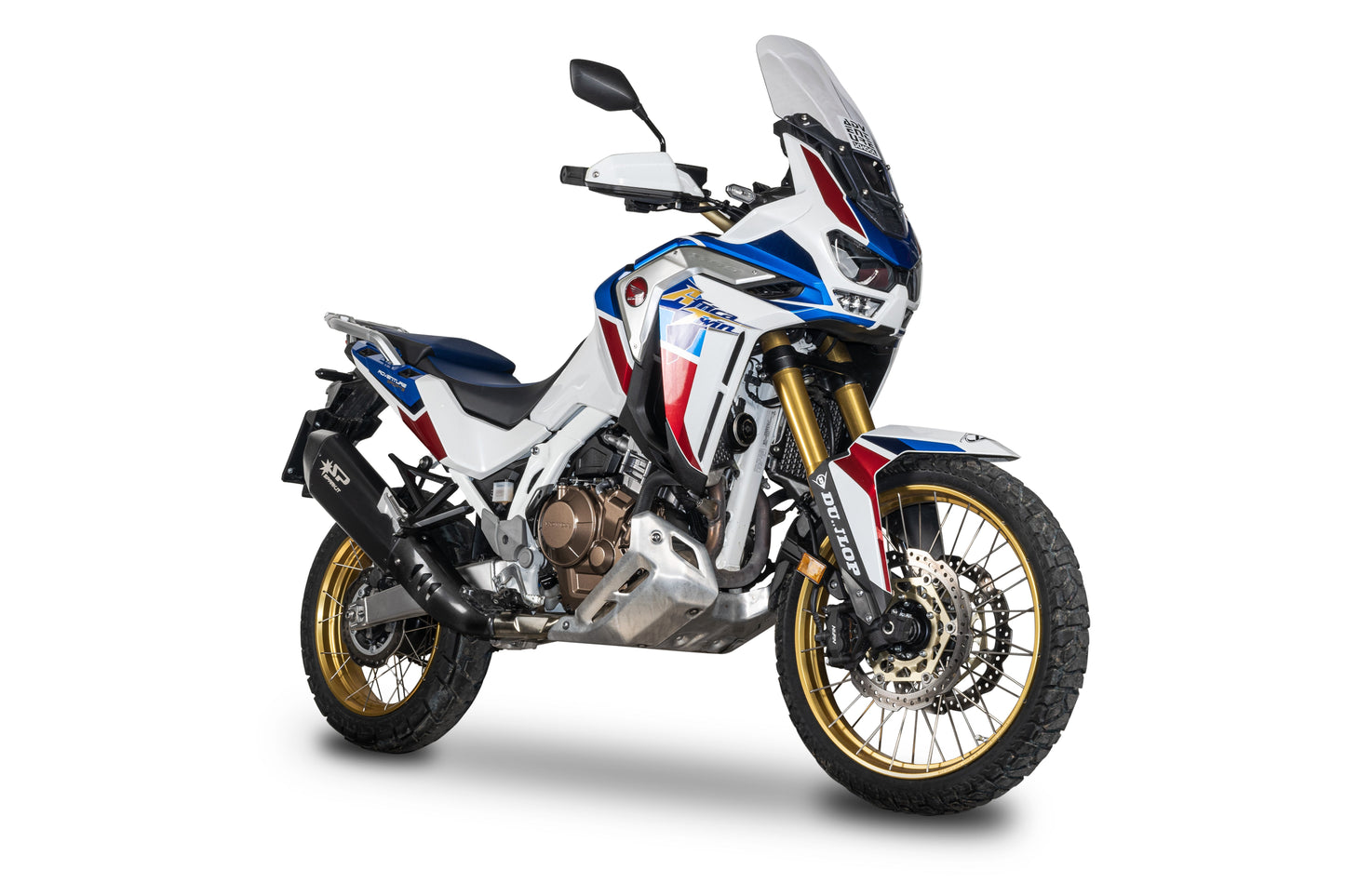 SPARK GHO1702 Honda CRF1100L Africa Twin (2020+) Slip-on Exhaust "Fighter" (approved; black titanium) – Accessories in the 2WheelsHero Motorcycle Aftermarket Accessories and Parts Online Shop