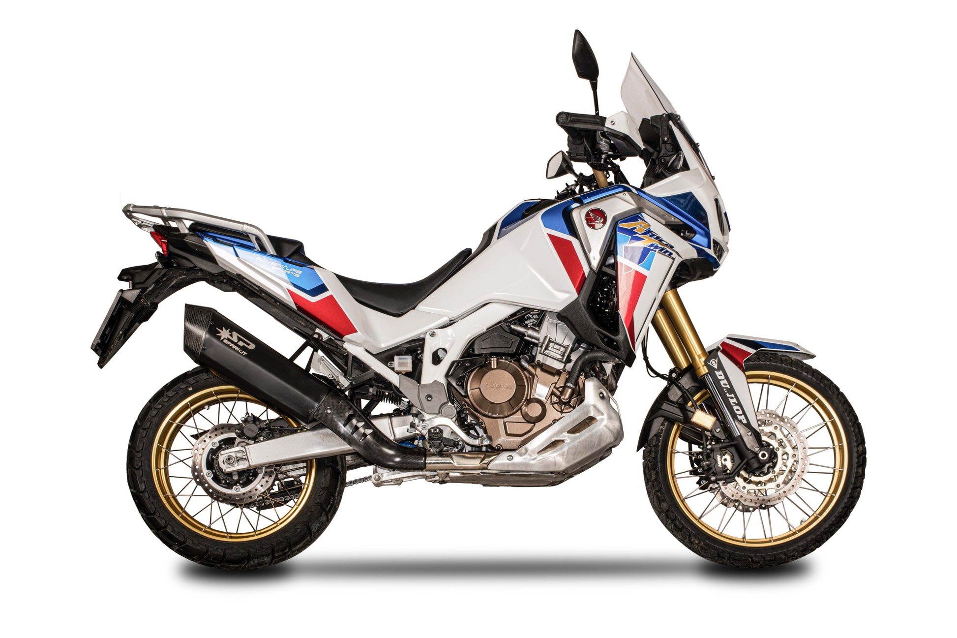 SPARK GHO1702 Honda CRF1100L Africa Twin (2020+) Slip-on Exhaust "Fighter" (approved; black titanium) – Accessories in the 2WheelsHero Motorcycle Aftermarket Accessories and Parts Online Shop