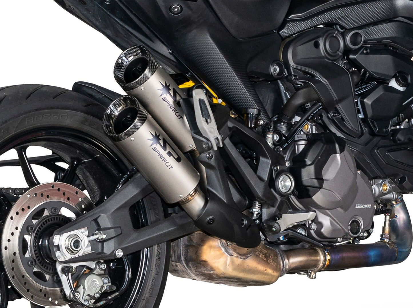 SPARK GDU0839 Ducati Monster 950 / 937 (2021+) Titanium Slip-on Exhaust "DYNO" (EU homologated; carbon end caps) – Accessories in the 2WheelsHero Motorcycle Aftermarket Accessories and Parts Online Shop