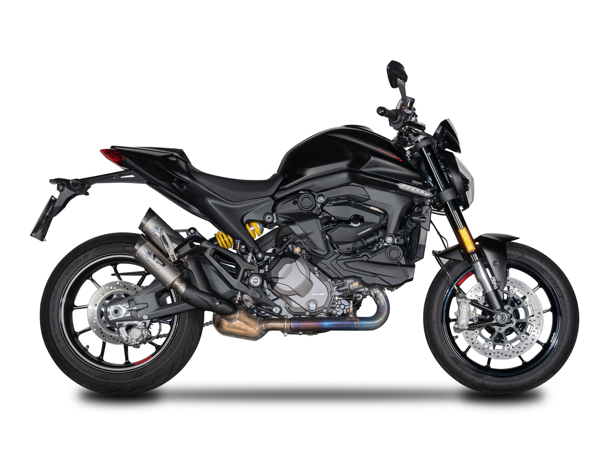 SPARK GDU0839 Ducati Monster 950 / 937 (2021+) Titanium Slip-on Exhaust "DYNO" (EU homologated; carbon end caps) – Accessories in the 2WheelsHero Motorcycle Aftermarket Accessories and Parts Online Shop