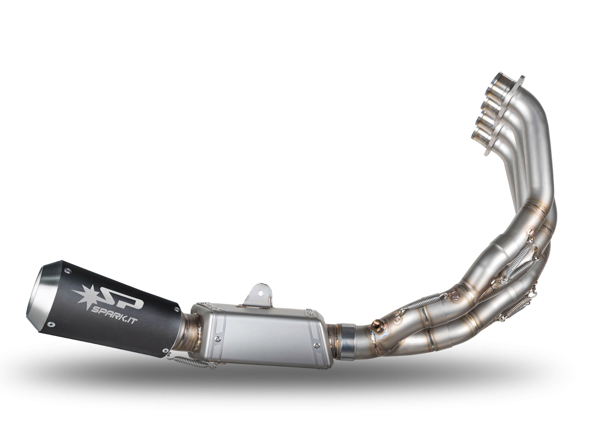 SPARK GHO8842 Honda CB650R / CBR650R (2019+) Dark Style Full Exhaust System "Moto GP" (EU Homologated; low mount) – Accessories in the 2WheelsHero Motorcycle Aftermarket Accessories and Parts Online Shop