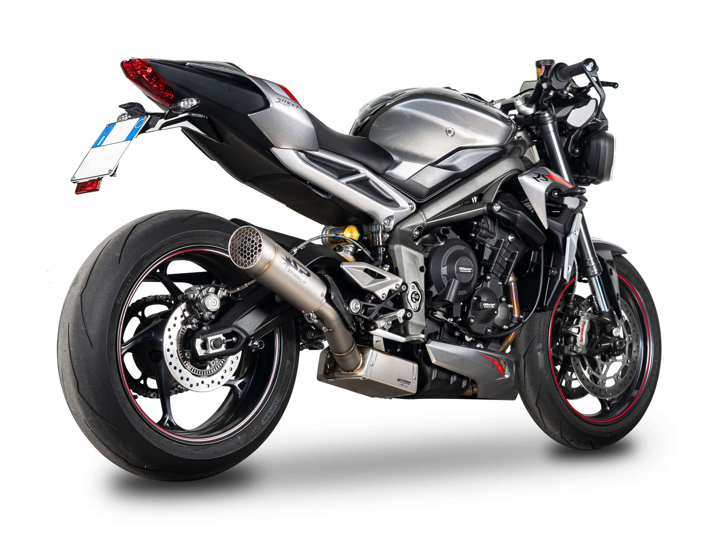 SPARK GTR0505 Triumph Street Triple 765 R / RS / S (20/22) Titanium Semi-full Exhaust System "Grid-O" (EU Homologated) – Accessories in the 2WheelsHero Motorcycle Aftermarket Accessories and Parts Online Shop