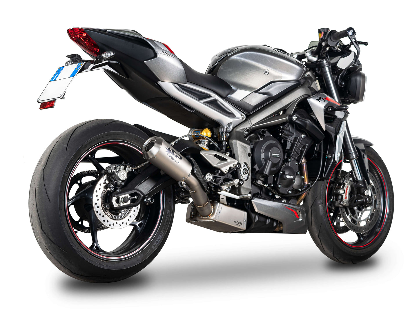 SPARK GTR0506 Triumph Street Triple 765 R / RS / S (20/22) Titanium Semi-full Exhaust System "Moto GP" (EU Homologated) – Accessories in the 2WheelsHero Motorcycle Aftermarket Accessories and Parts Online Shop