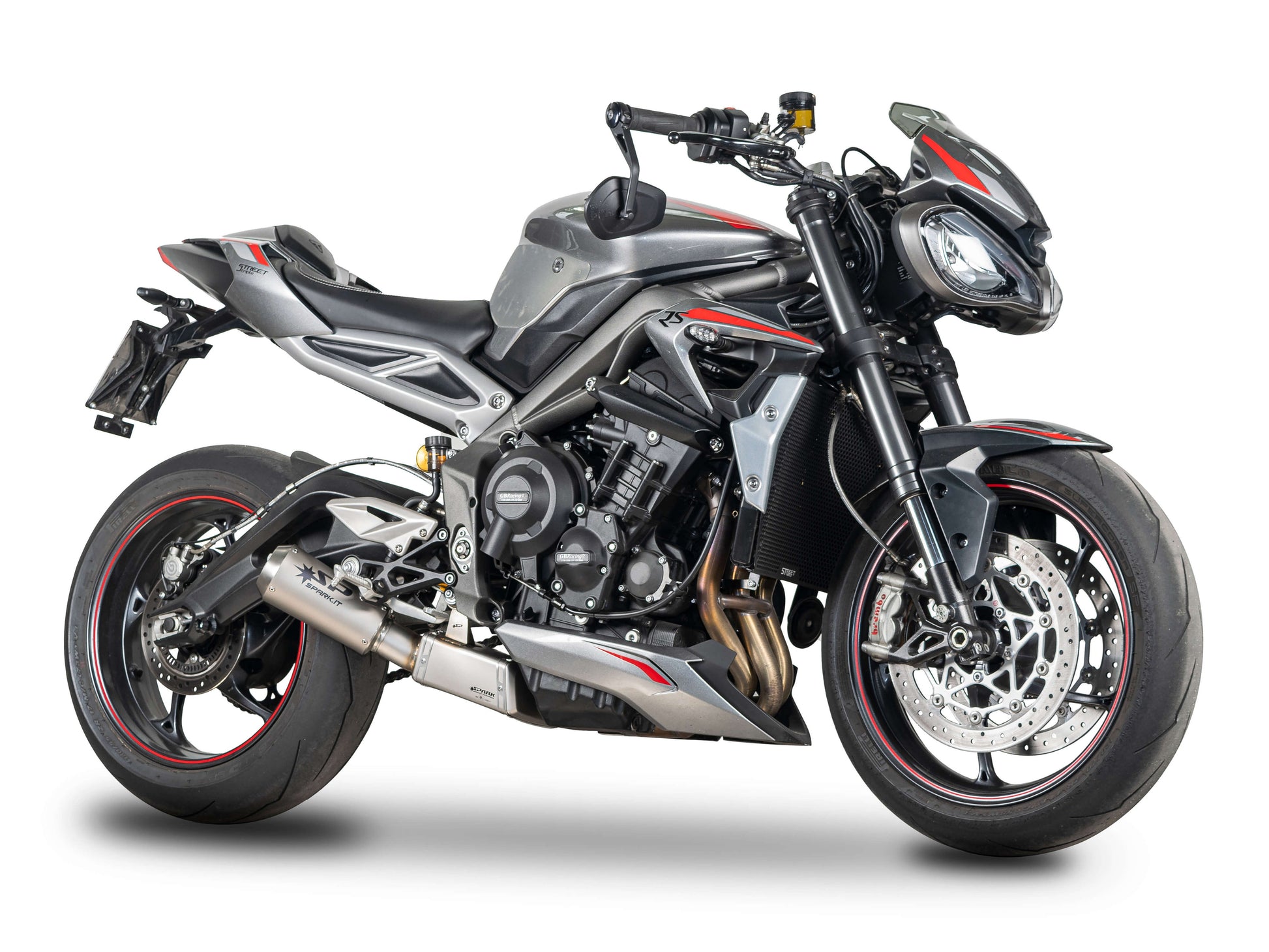 SPARK GTR0504 Triumph Street Triple 765 R / RS / S (2023+) Titanium Semi-full Exhaust System "Moto GP" (EU Homologated) – Accessories in the 2WheelsHero Motorcycle Aftermarket Accessories and Parts Online Shop