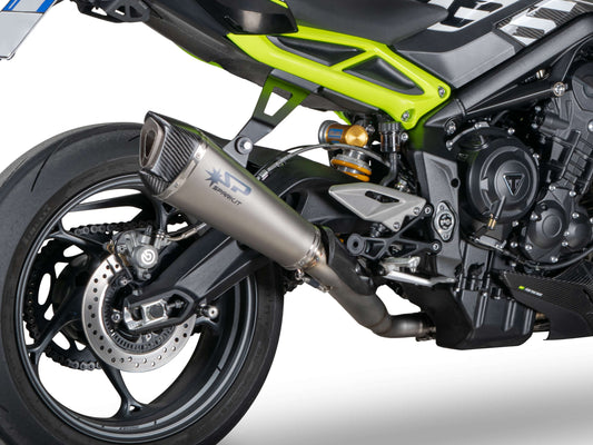 SPARK GTR0509 Triumph Street Triple 765 R / RS / S / Moto2 Edition (2017+) Titanium Semi-full Exhaust System "Konix EVO" (racing) – Accessories in the 2WheelsHero Motorcycle Aftermarket Accessories and Parts Online Shop