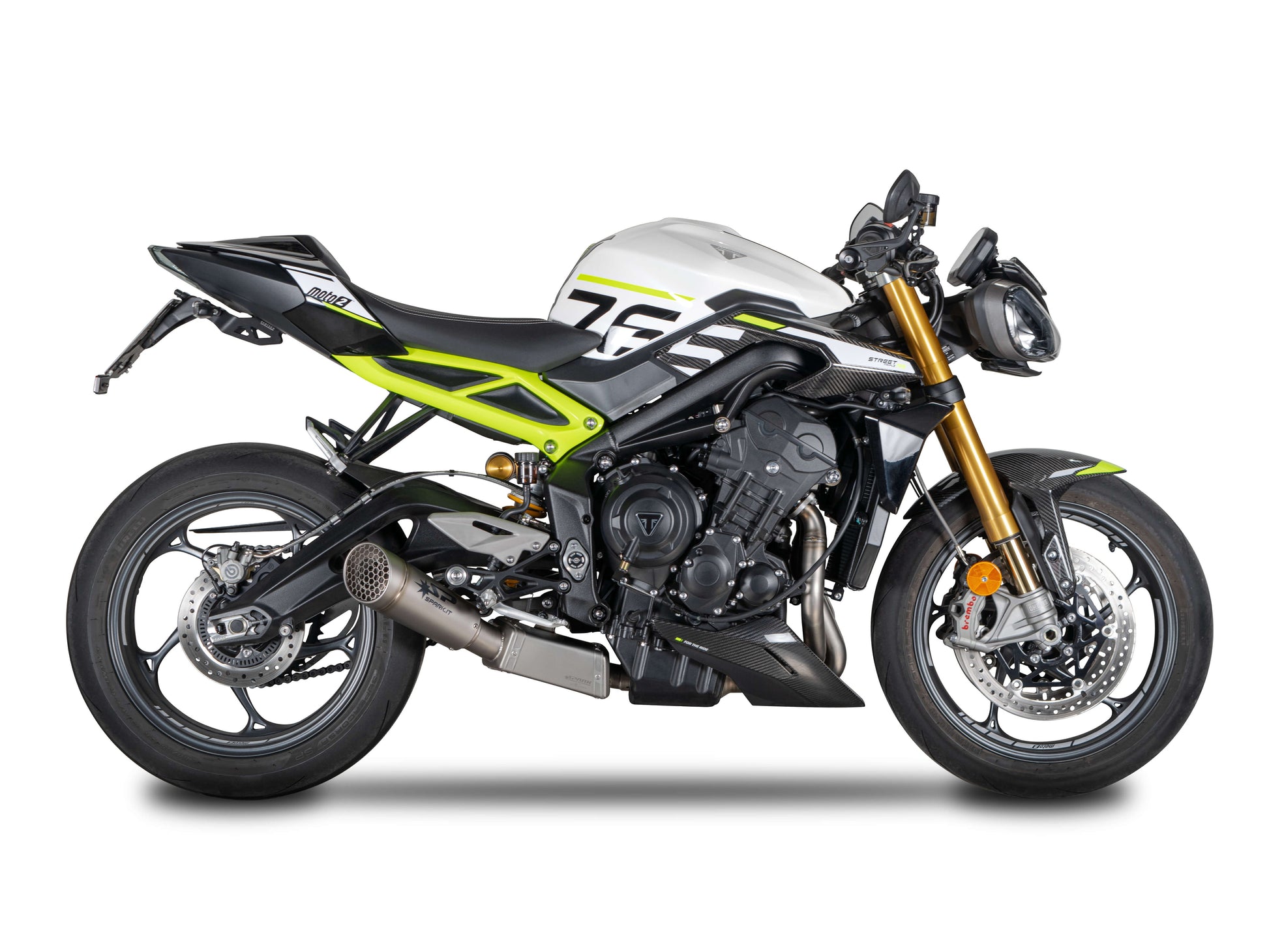 SPARK GTR8824 Triumph Street Triple 765 R / RS / Moto2 Edition (2023+) Titanium Full Exhaust System "Grid-O" (EU Homologated) – Accessories in the 2WheelsHero Motorcycle Aftermarket Accessories and Parts Online Shop