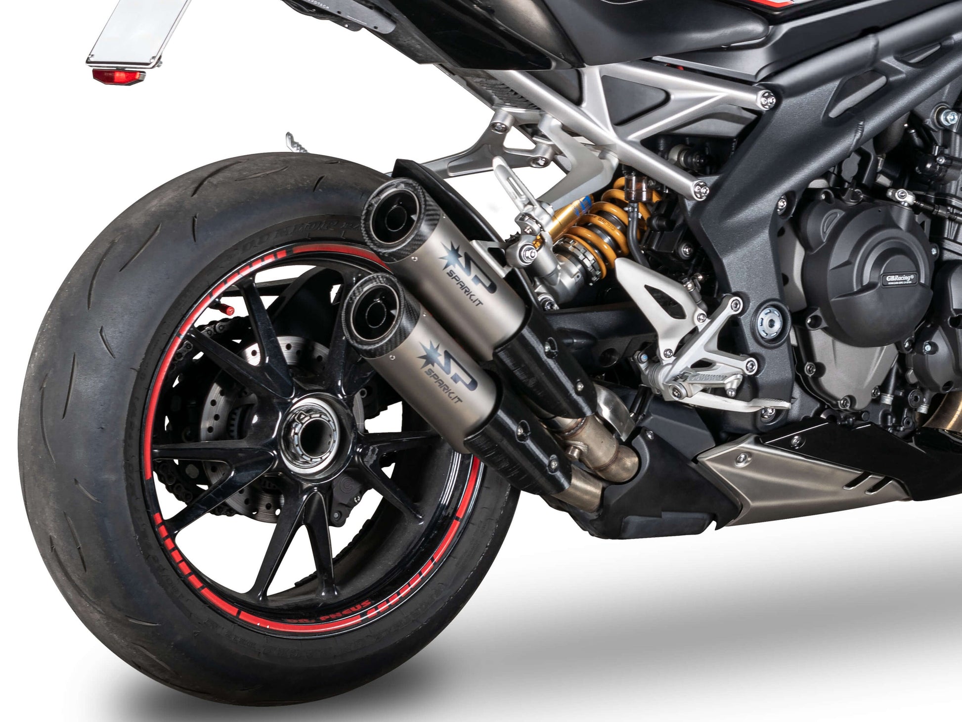 SPARK GTR0104 Triumph Speed Triple 1200RR / 1200RS (2021+) Titanium Slip-on Exhaust "Dyno" (EU Homologated; carbon end caps) – Accessories in the 2WheelsHero Motorcycle Aftermarket Accessories and Parts Online Shop