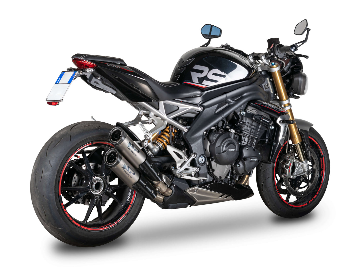 SPARK GTR0104 Triumph Speed Triple 1200RR / 1200RS (2021+) Titanium Slip-on Exhaust "Dyno" (EU Homologated; carbon end caps) – Accessories in the 2WheelsHero Motorcycle Aftermarket Accessories and Parts Online Shop