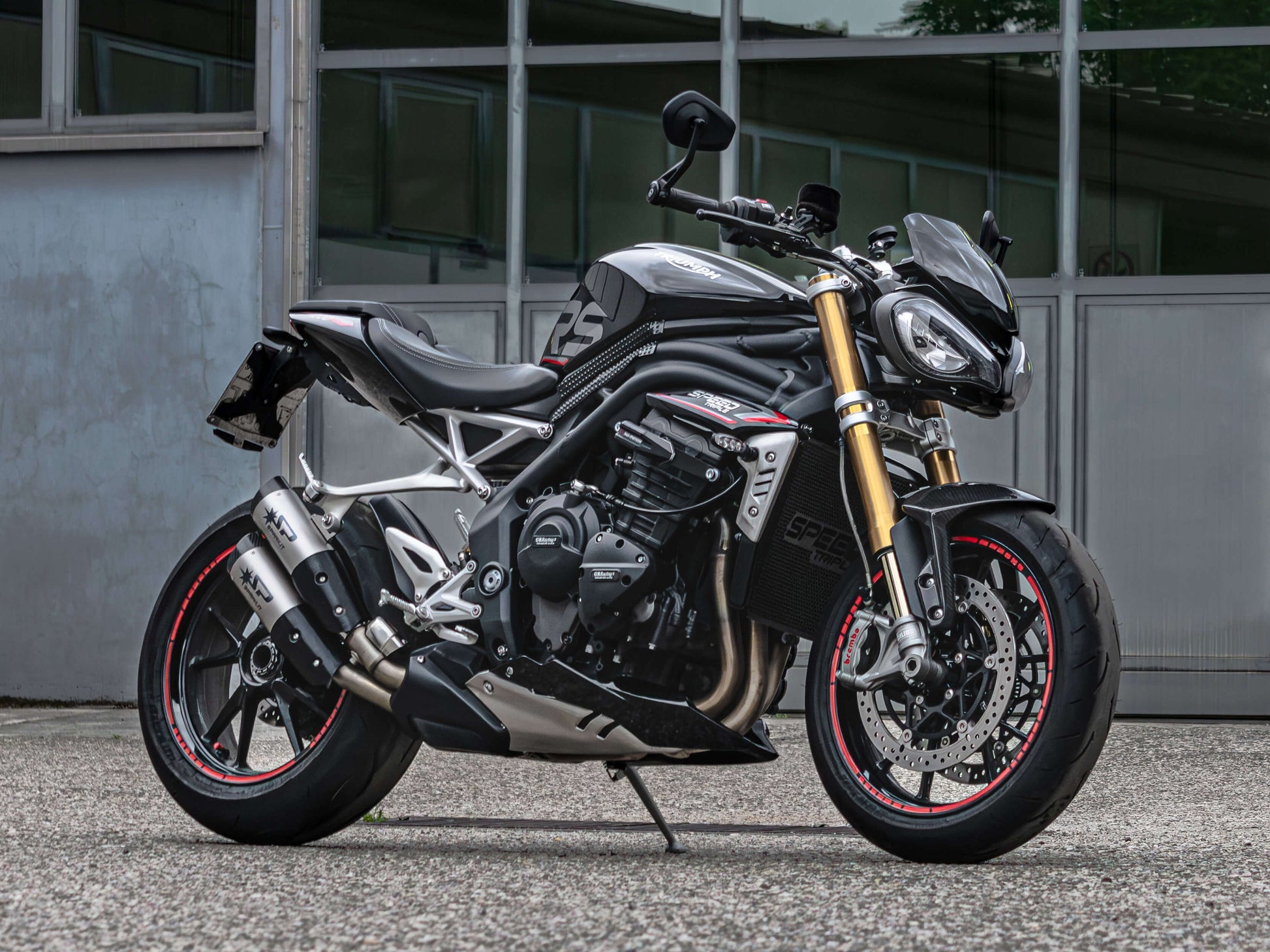 SPARK GTR0104 Triumph Speed Triple 1200RR / 1200RS (2021+) Titanium Slip-on Exhaust "Dyno" (EU Homologated; carbon end caps) – Accessories in the 2WheelsHero Motorcycle Aftermarket Accessories and Parts Online Shop