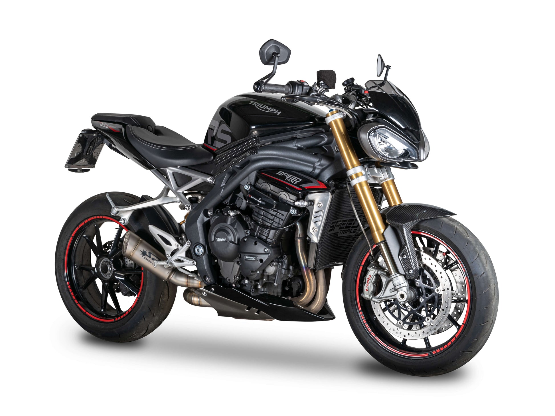 SPARK GTR0107 Triumph Speed Triple 1200RR / 1200RS (2021+) Titanium Slip-on Exhaust "Grid-O" (racing) – Accessories in the 2WheelsHero Motorcycle Aftermarket Accessories and Parts Online Shop