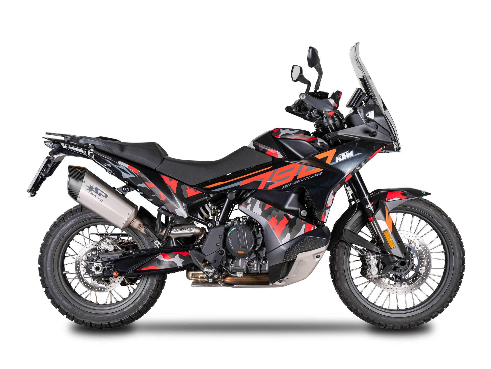 SPARK GHU0601 KTM 790 Adventure / 890 Adventure R (2021+) Titanium Full Exhaust System "Fighter EVO" (EU Homologated) – Accessories in the 2WheelsHero Motorcycle Aftermarket Accessories and Parts Online Shop