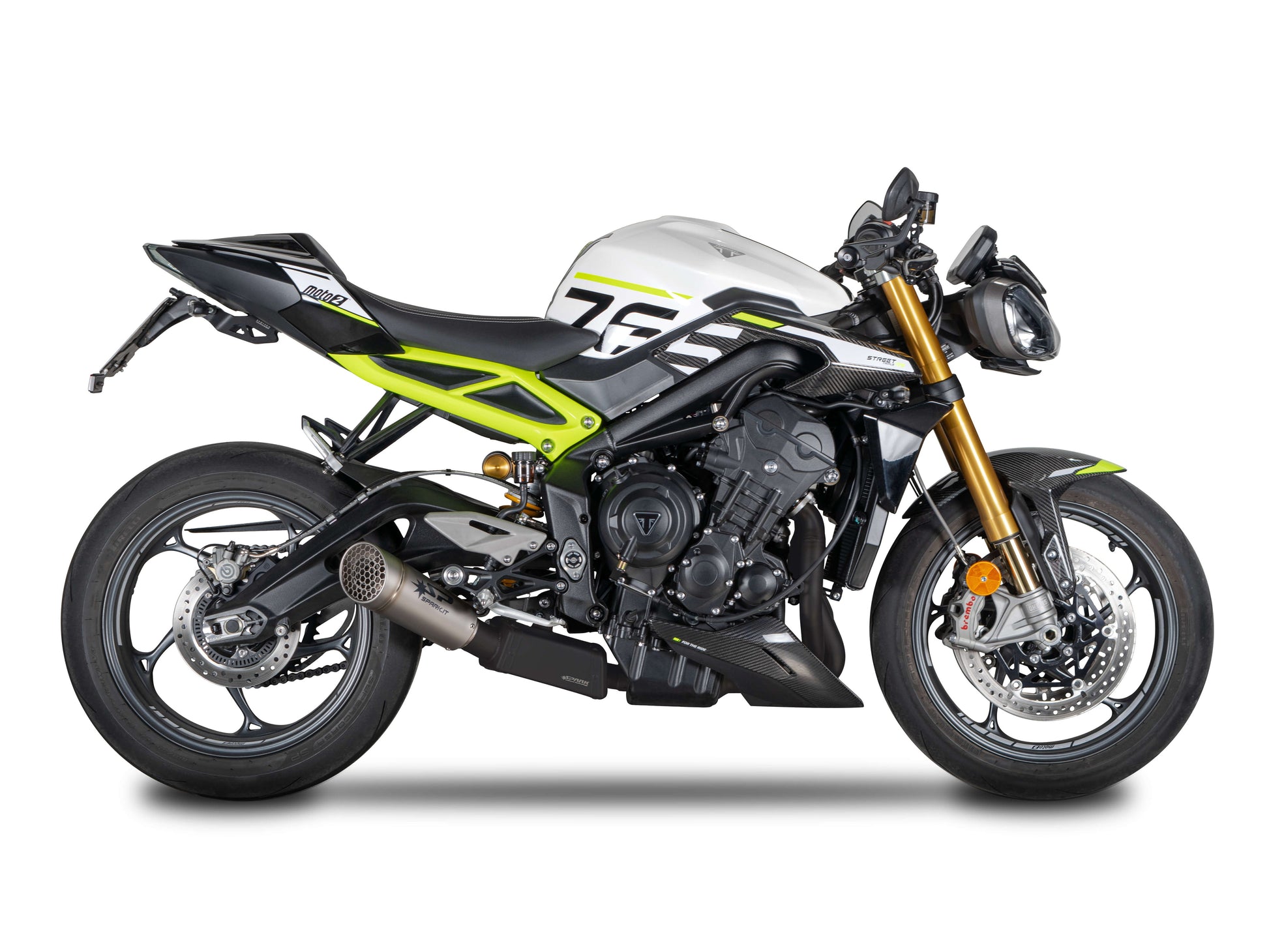 SPARK GTR8824 Triumph Street Triple 765 R / RS / Moto2 Edition (2023+) Black Series Full Exhaust System "Grid-O" (EU Homologated) – Accessories in the 2WheelsHero Motorcycle Aftermarket Accessories and Parts Online Shop