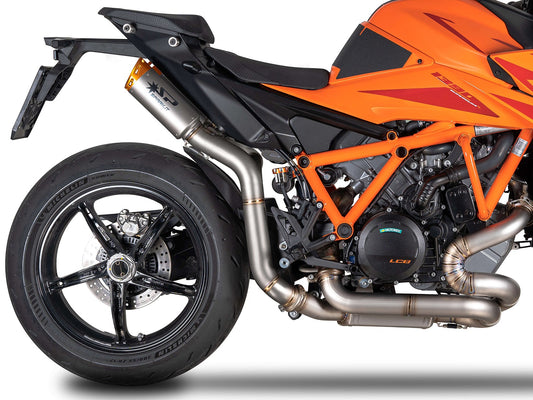 SPARK GKT0120 KTM 1290 / 1390 Super Duke R / R Evo (2020+) Titanium High-mount Double Exhaust "Dyno" (EU homologated; orange end caps) – Accessories in the 2WheelsHero Motorcycle Aftermarket Accessories and Parts Online Shop