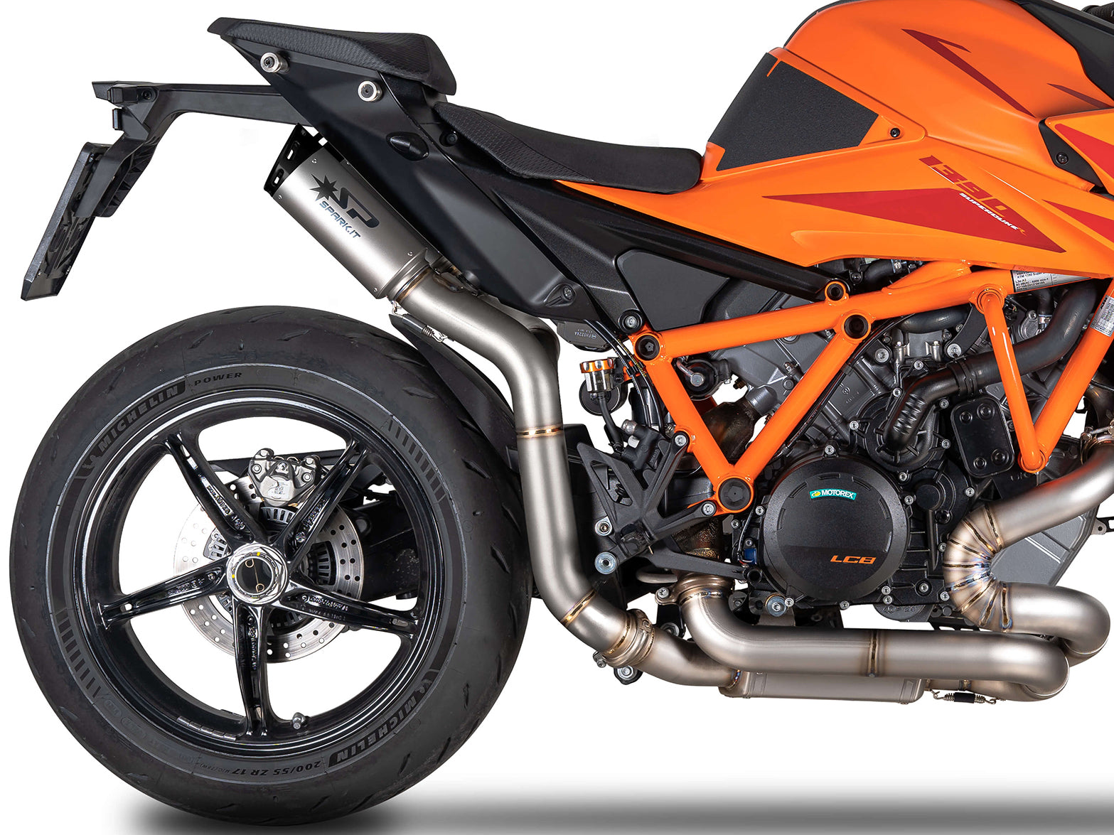 SPARK GKT0120 KTM 1290 / 1390 Super Duke R / R Evo (2020+) Titanium High-mount Double Exhaust "Dyno" (EU homologated; black end caps) – Accessories in the 2WheelsHero Motorcycle Aftermarket Accessories and Parts Online Shop