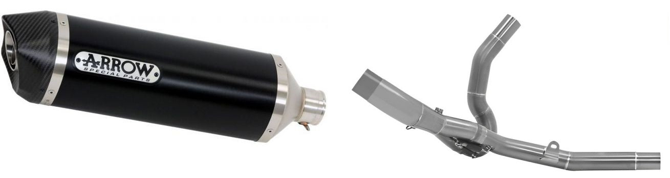ARROW 71677MI+72622AKN Suzuki Vstrom 650 (2017+) Aluminum Full Exhaust System "Competition Evo Race-Tech" (racing) – Accessories in the 2WheelsHero Motorcycle Aftermarket Accessories and Parts Online Shop