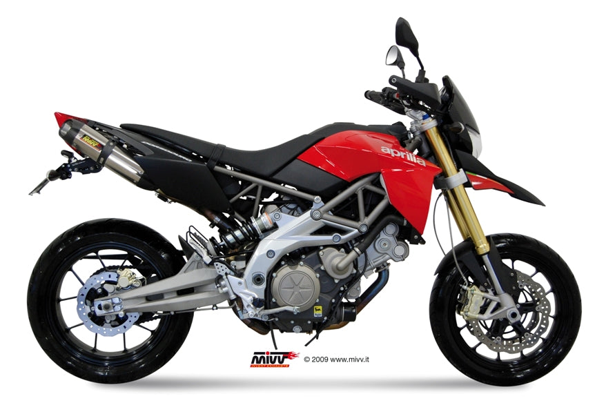 MIVV A.007 Aprilia Dorsoduro 750 (08/16) Dual Underseat Slip-on Exhaust "Suono" (stainless steel; approved) – Accessories in the 2WheelsHero Motorcycle Aftermarket Accessories and Parts Online Shop