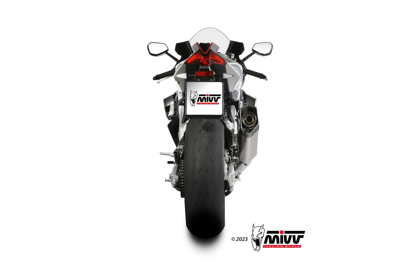 MIVV A.015 Aprilia RSV4 (2021+) Slip-on Exhaust "SR-1" (titanium; approved) – Accessories in the 2WheelsHero Motorcycle Aftermarket Accessories and Parts Online Shop