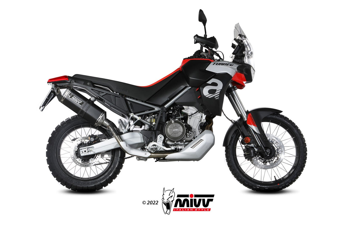MIVV A.017 Aprilia Tuareg 660 (2022+) Slip-on Exhaust "Speed Edge" (black; approved) – Accessories in the 2WheelsHero Motorcycle Aftermarket Accessories and Parts Online Shop